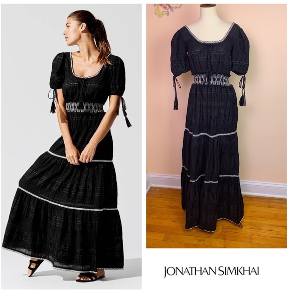 Jonathan Simkhai Dresses & Skirts - New! JONATHAN SIMKHAI Smocked Tiered Maxi Dress